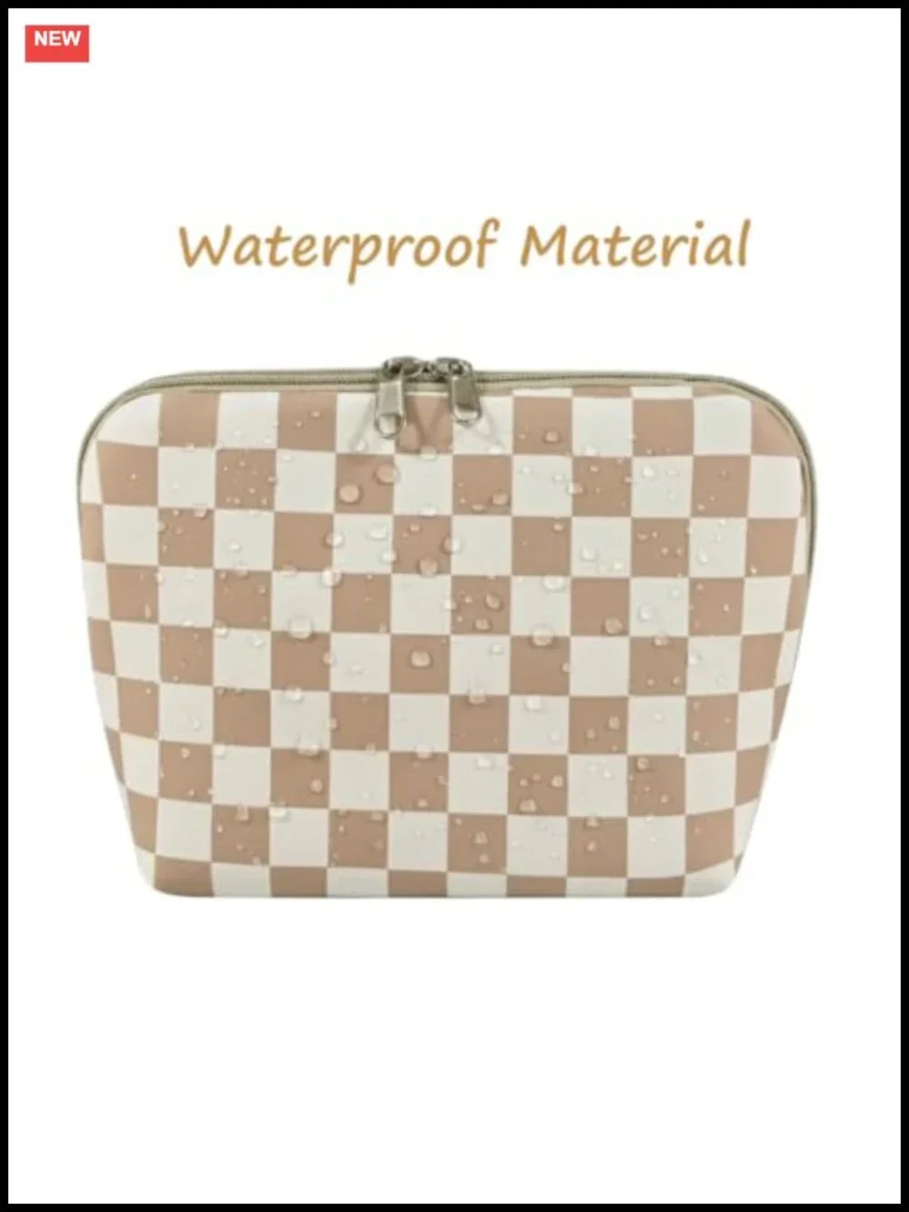 Travel Makeup Bag Stand Up Cosmetic Organizer Waterproof Vegan Leather